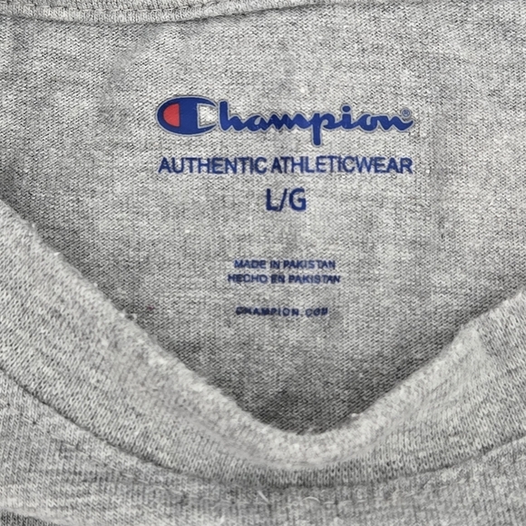 Champion Gray Men's T-Shirt SIZE:LARGE - Picture 4 of 9